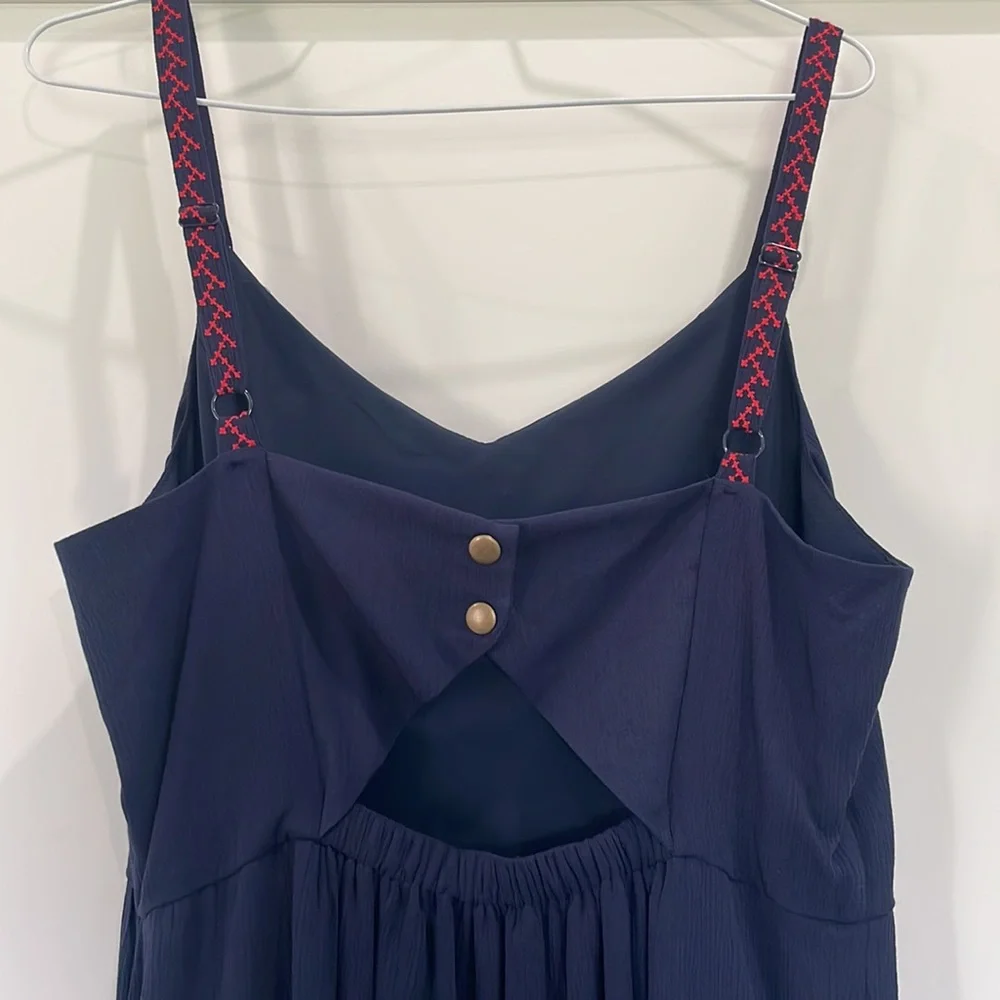 Market & Spruce navy blue sundress size large - Picture 3 of 6